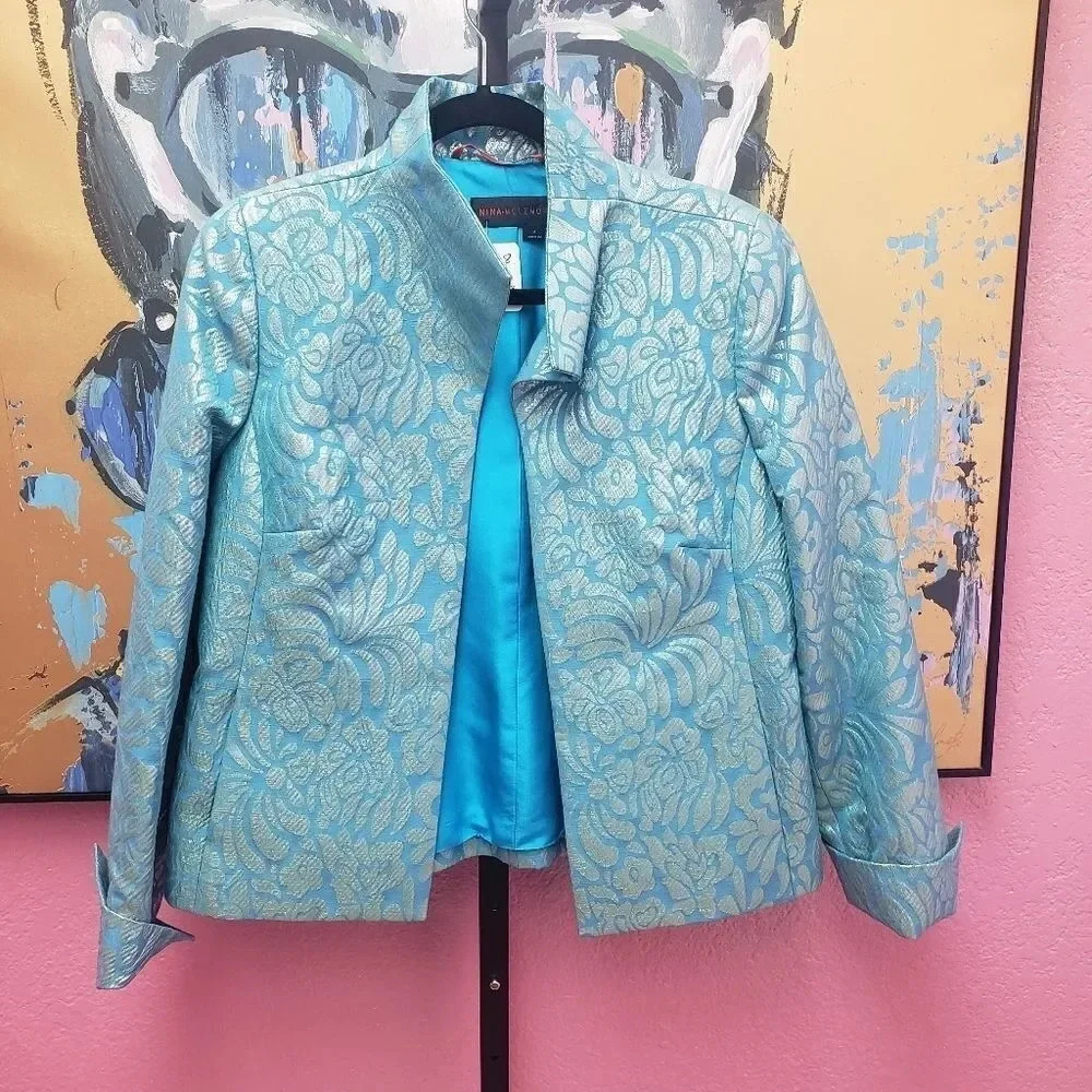 Nina Mclemore Metallic Jacket